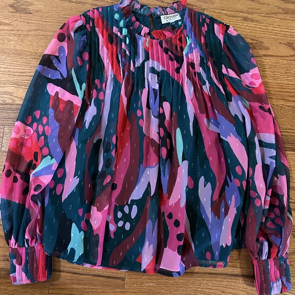 CROSBY by Mollie Burch Tops - CROSBY by Mollie Burch Multicolor Abstract Blouse